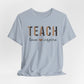 Teach, Love, Inspire Cheetah Print Unisex Short Sleeve Tee