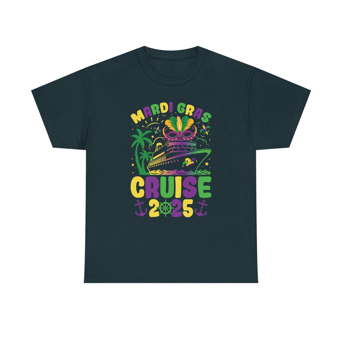 Mardi Gras Cruise 2025 Unisex Heavy Cotton Tee