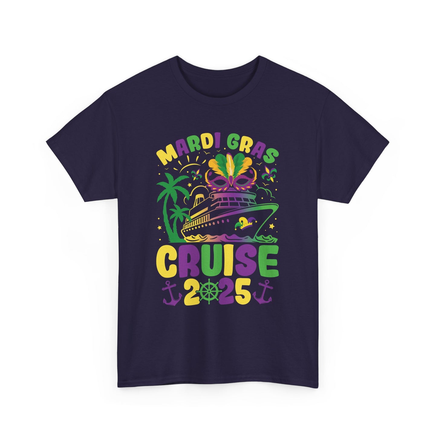 Mardi Gras Cruise 2025 Unisex Heavy Cotton Tee