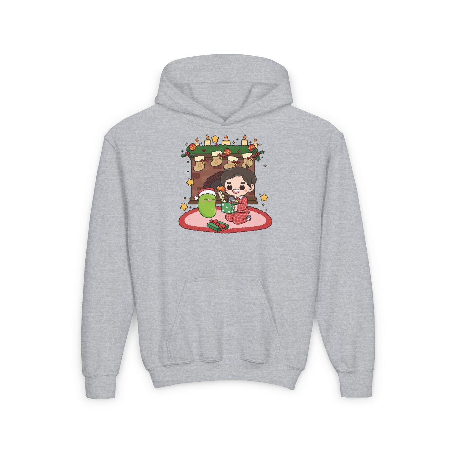 Christmas Youth Hoodie - Johnniibeanasmr Santa Hat Design