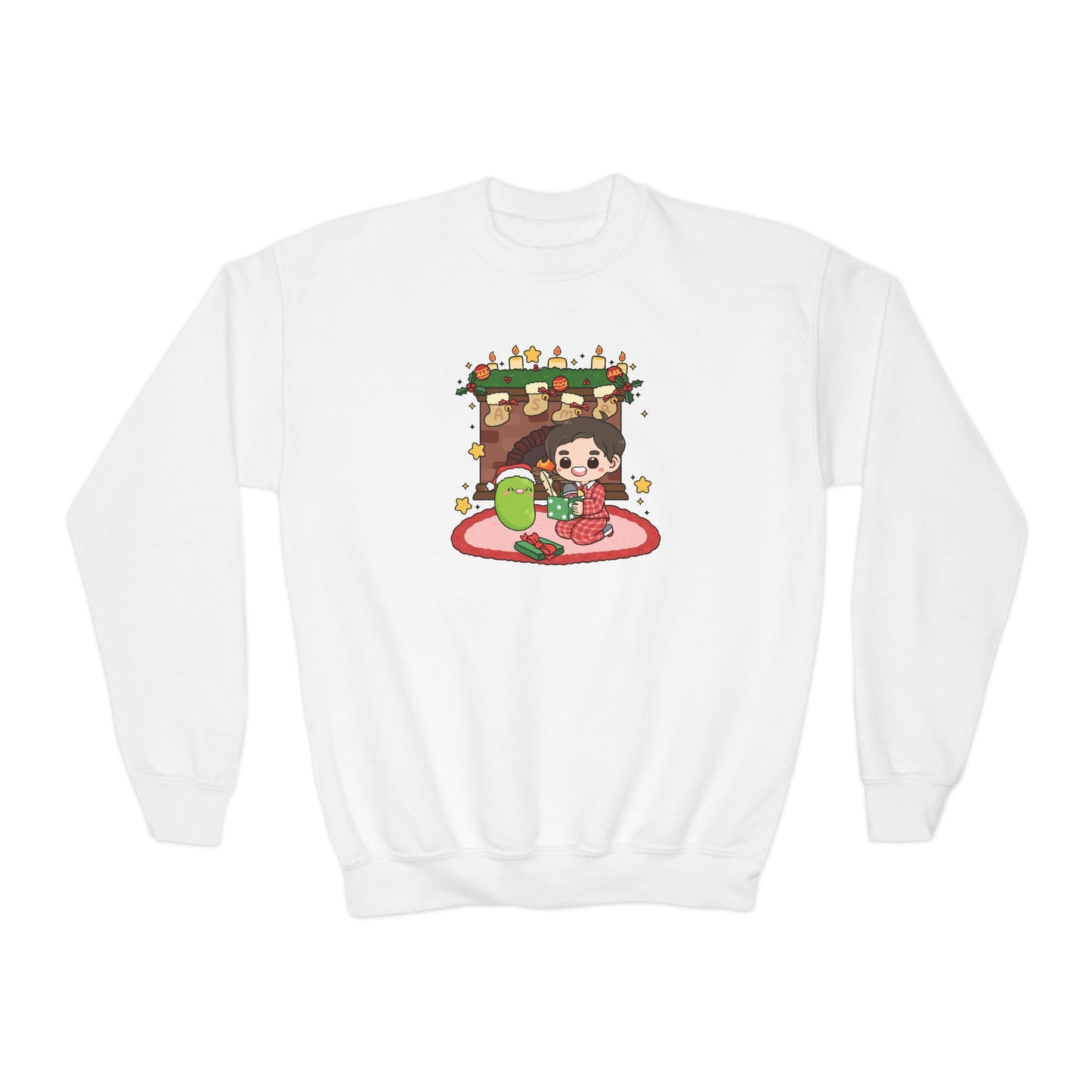 Christmas Johnnii Bean Kids Crewneck Sweatshirt