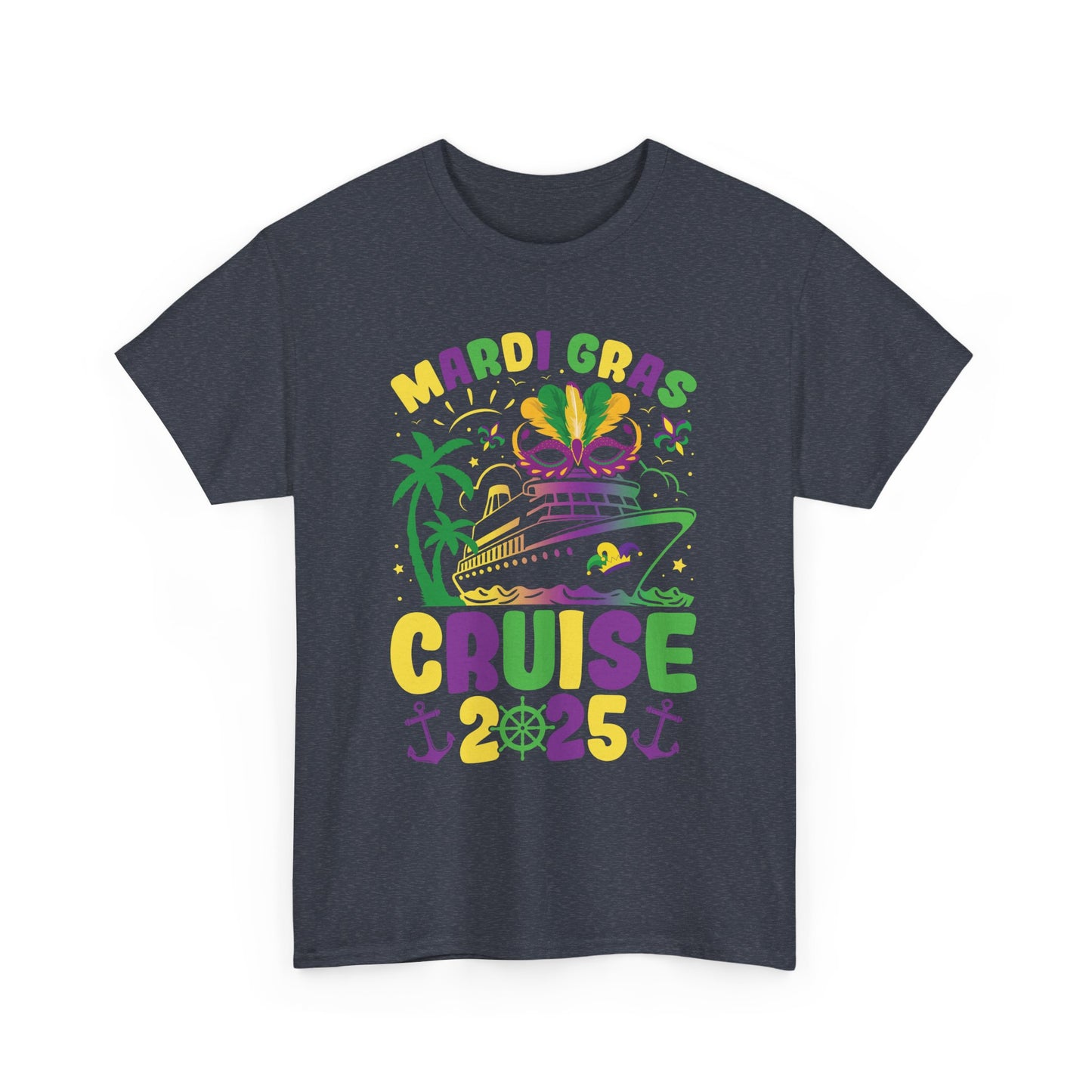 Mardi Gras Cruise 2025 Unisex Heavy Cotton Tee