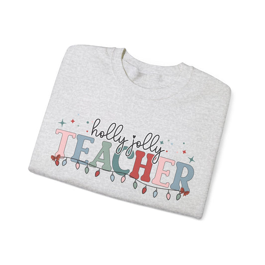 Holly Jolly Teacher Crewneck Sweatshirt