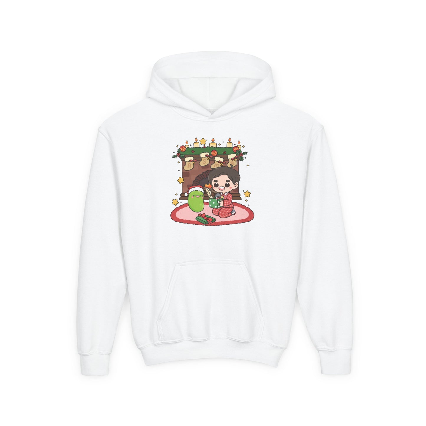 Christmas Youth Hoodie - Johnniibeanasmr Santa Hat Design