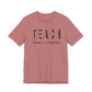 Teach, Love, Inspire Cheetah Print Unisex Short Sleeve Tee