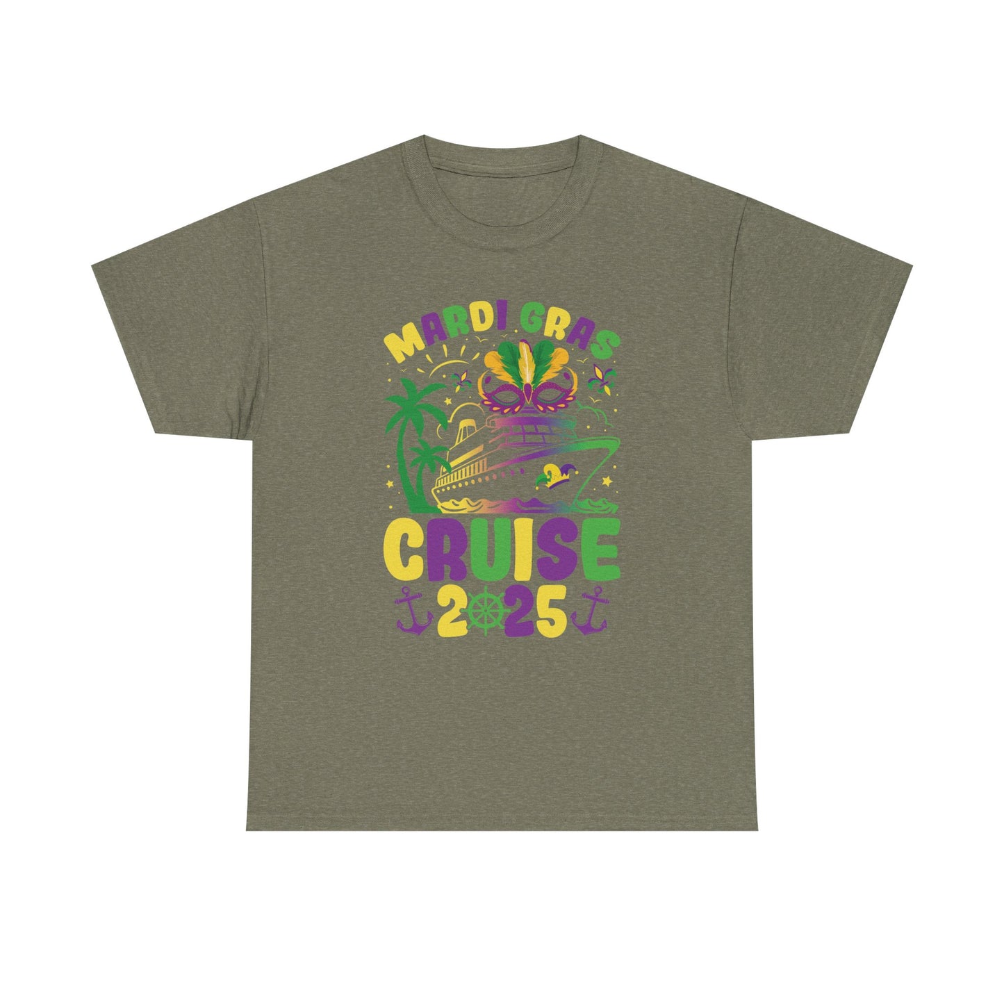 Mardi Gras Cruise 2025 Unisex Heavy Cotton Tee