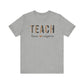 Teach, Love, Inspire Cheetah Print Unisex Short Sleeve Tee