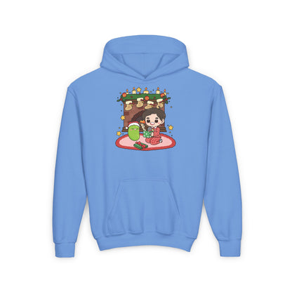 Christmas Youth Hoodie - Johnniibeanasmr Santa Hat Design