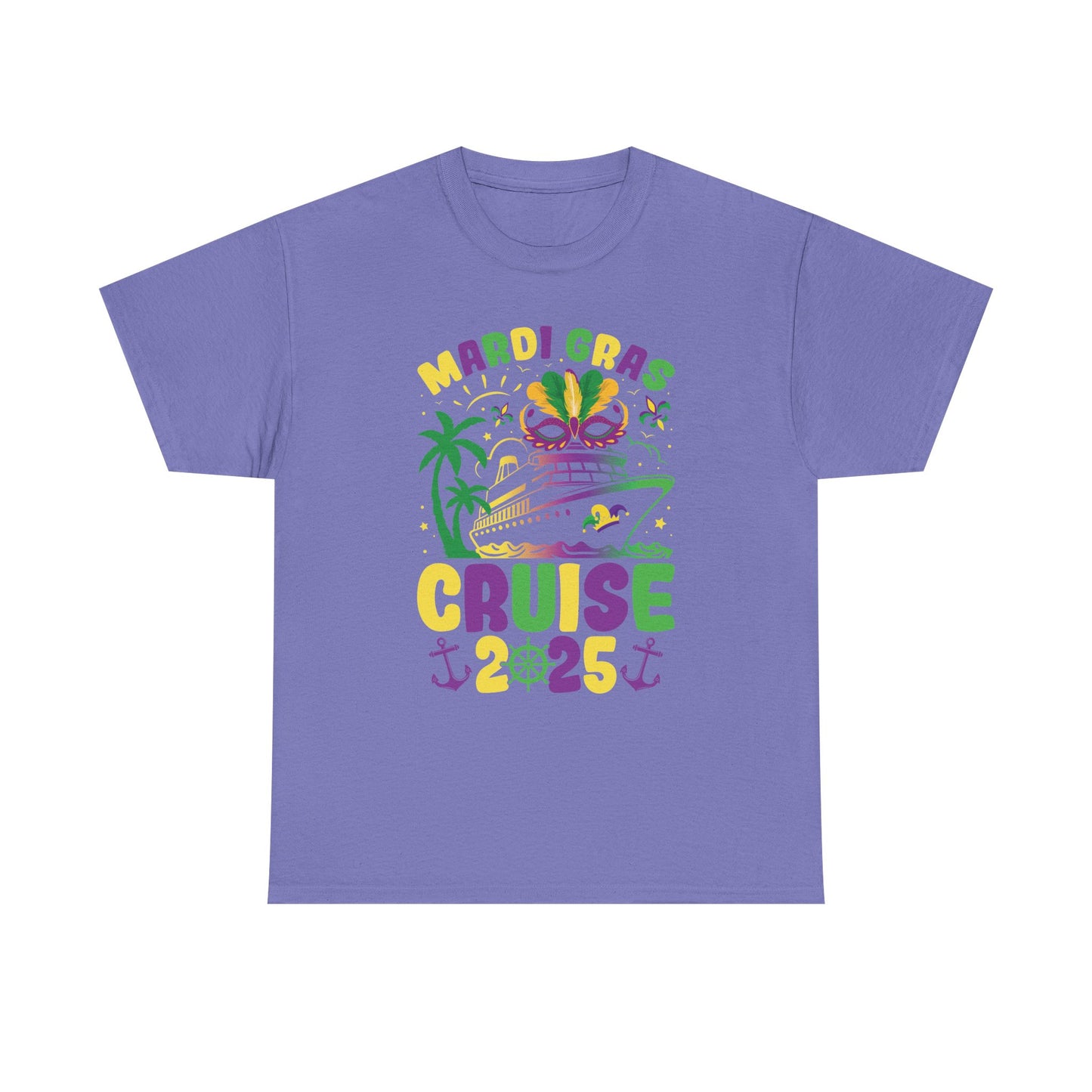 Mardi Gras Cruise 2025 Unisex Heavy Cotton Tee