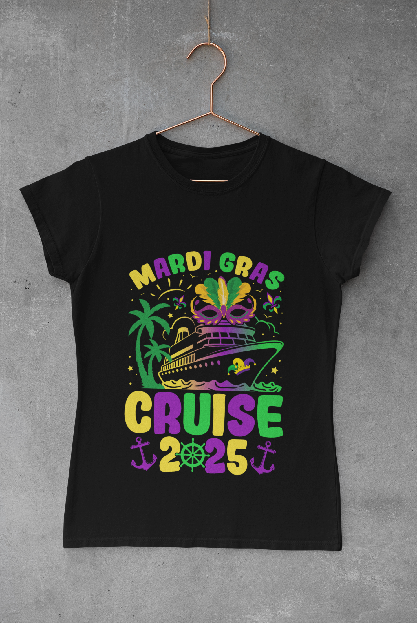 Mardi Gras Cruise 2025 Unisex Heavy Cotton Tee