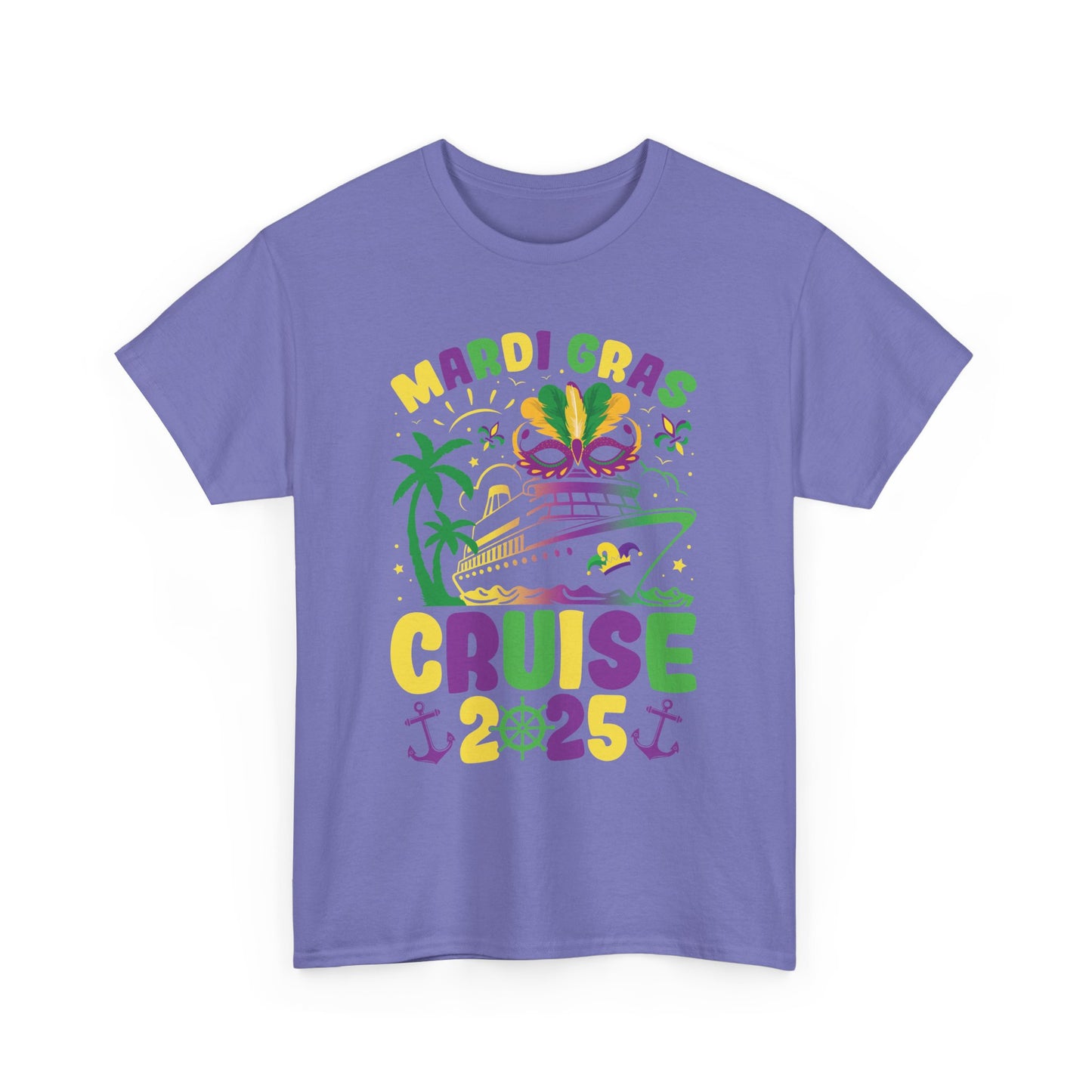 Mardi Gras Cruise 2025 Unisex Heavy Cotton Tee