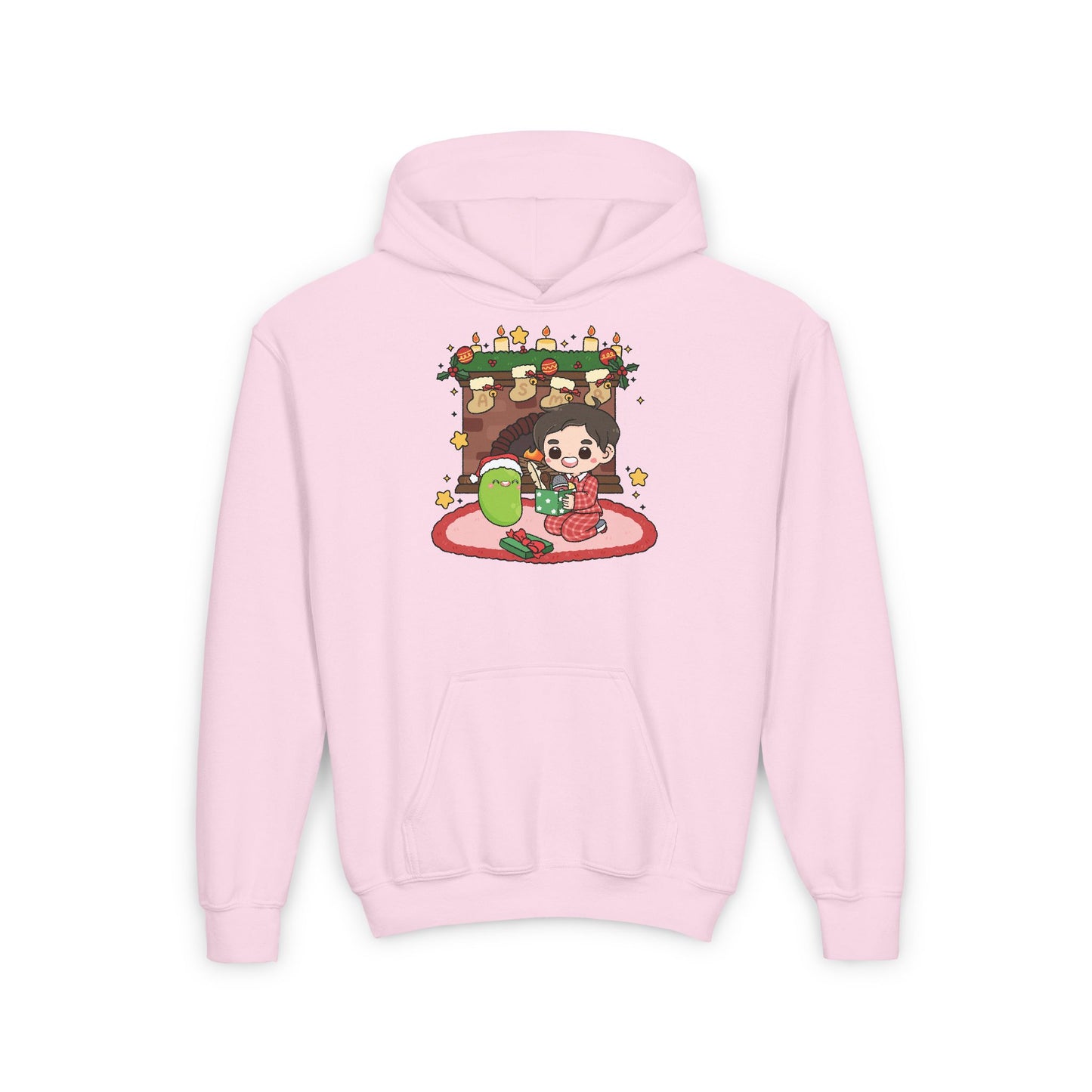 Christmas Youth Hoodie - Johnniibeanasmr Santa Hat Design