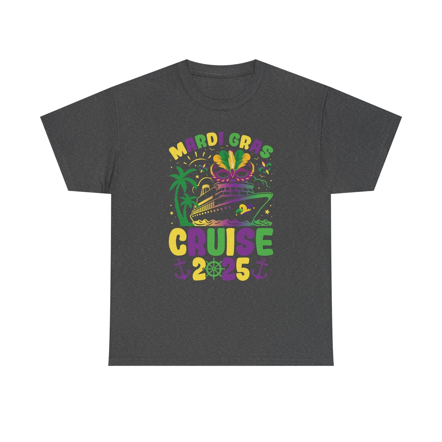 Mardi Gras Cruise 2025 Unisex Heavy Cotton Tee