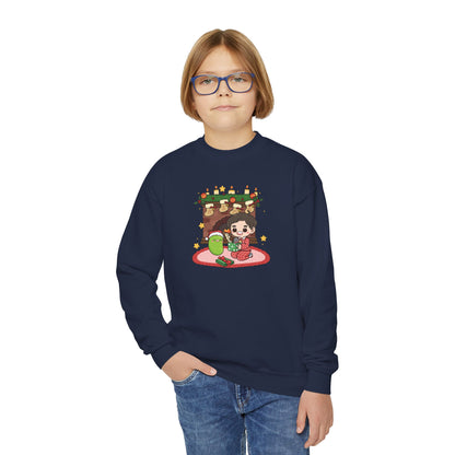 Christmas Johnnii Bean Kids Crewneck Sweatshirt