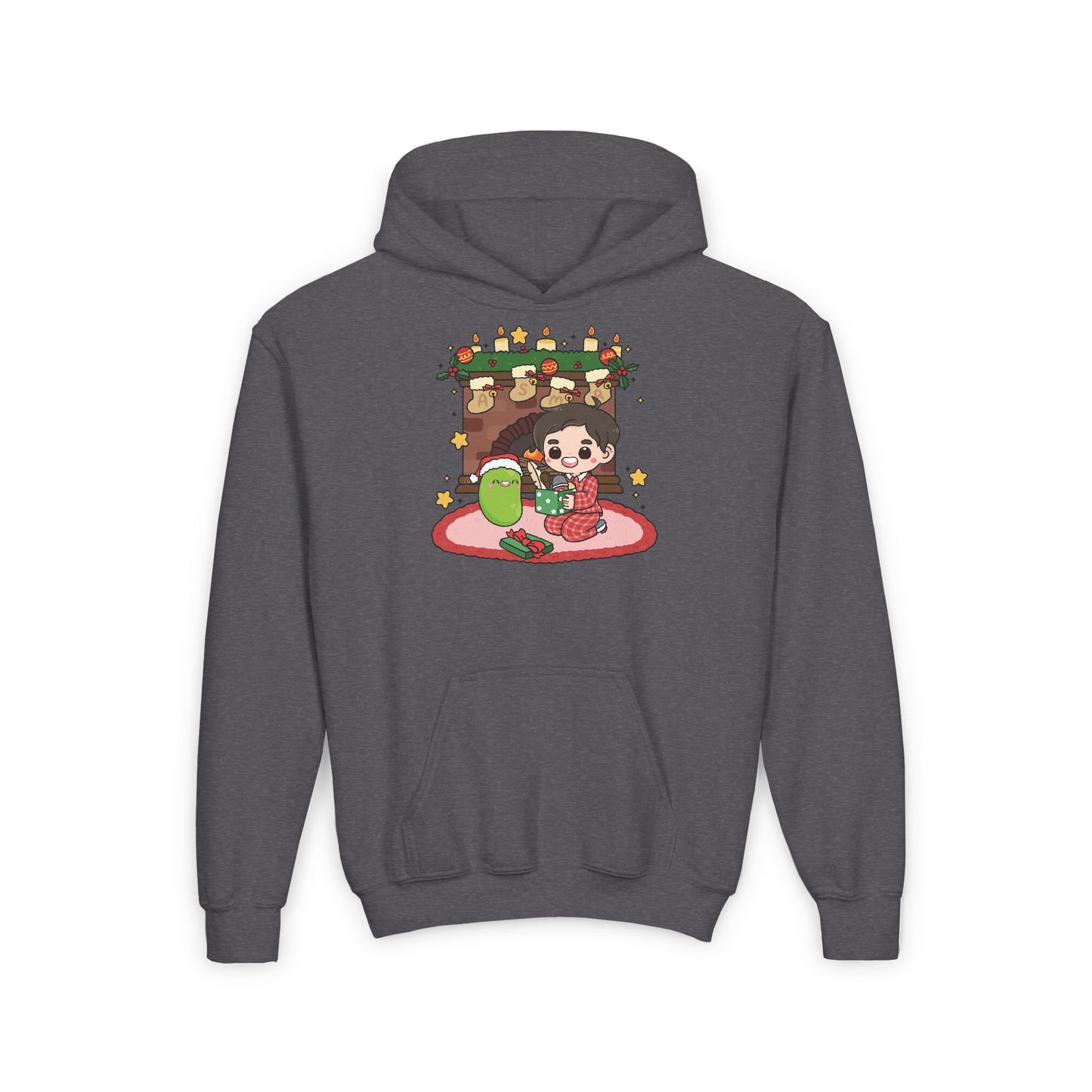 Christmas Youth Hoodie - Johnniibeanasmr Santa Hat Design