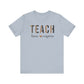 Teach, Love, Inspire Cheetah Print Unisex Short Sleeve Tee