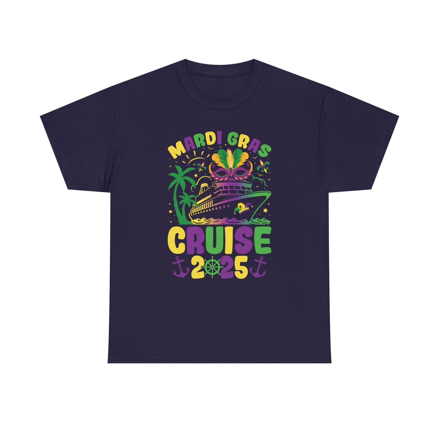 Mardi Gras Cruise 2025 Unisex Heavy Cotton Tee