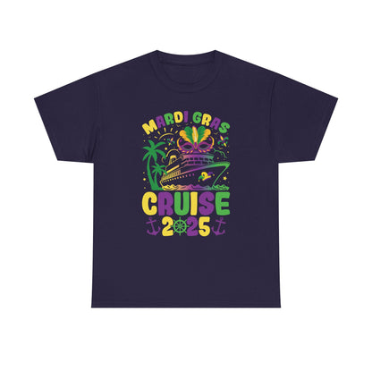 Mardi Gras Cruise 2025 Unisex Heavy Cotton Tee