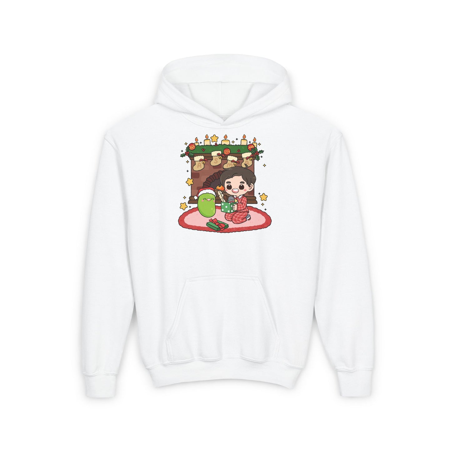 Christmas Youth Hoodie - Johnniibeanasmr Santa Hat Design