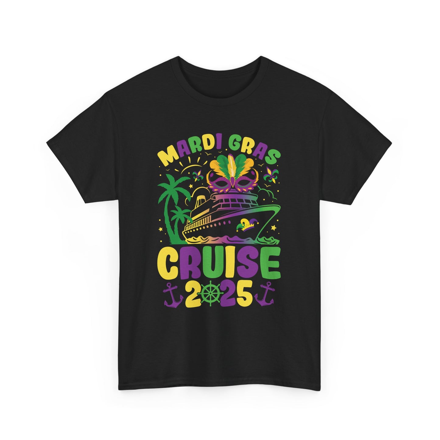 Mardi Gras Cruise 2025 Unisex Heavy Cotton Tee