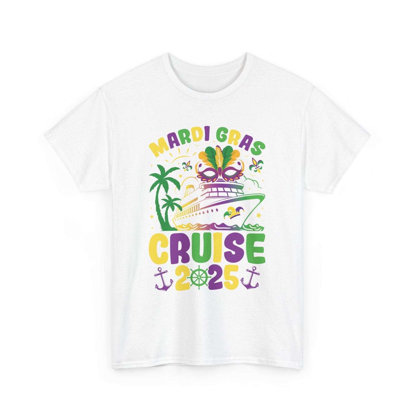 Mardi Gras Cruise 2025 Unisex Heavy Cotton Tee