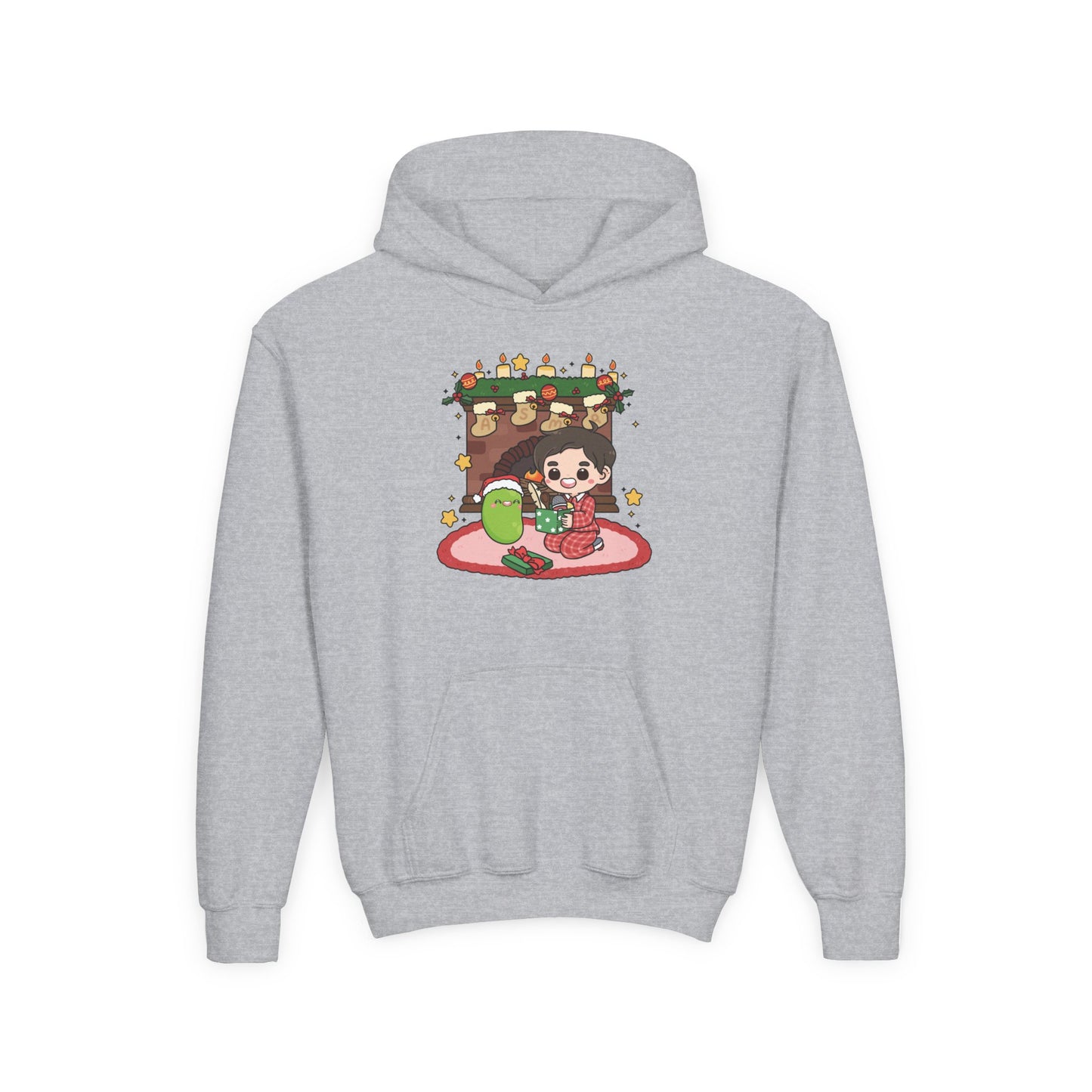 Christmas Youth Hoodie - Johnniibeanasmr Santa Hat Design