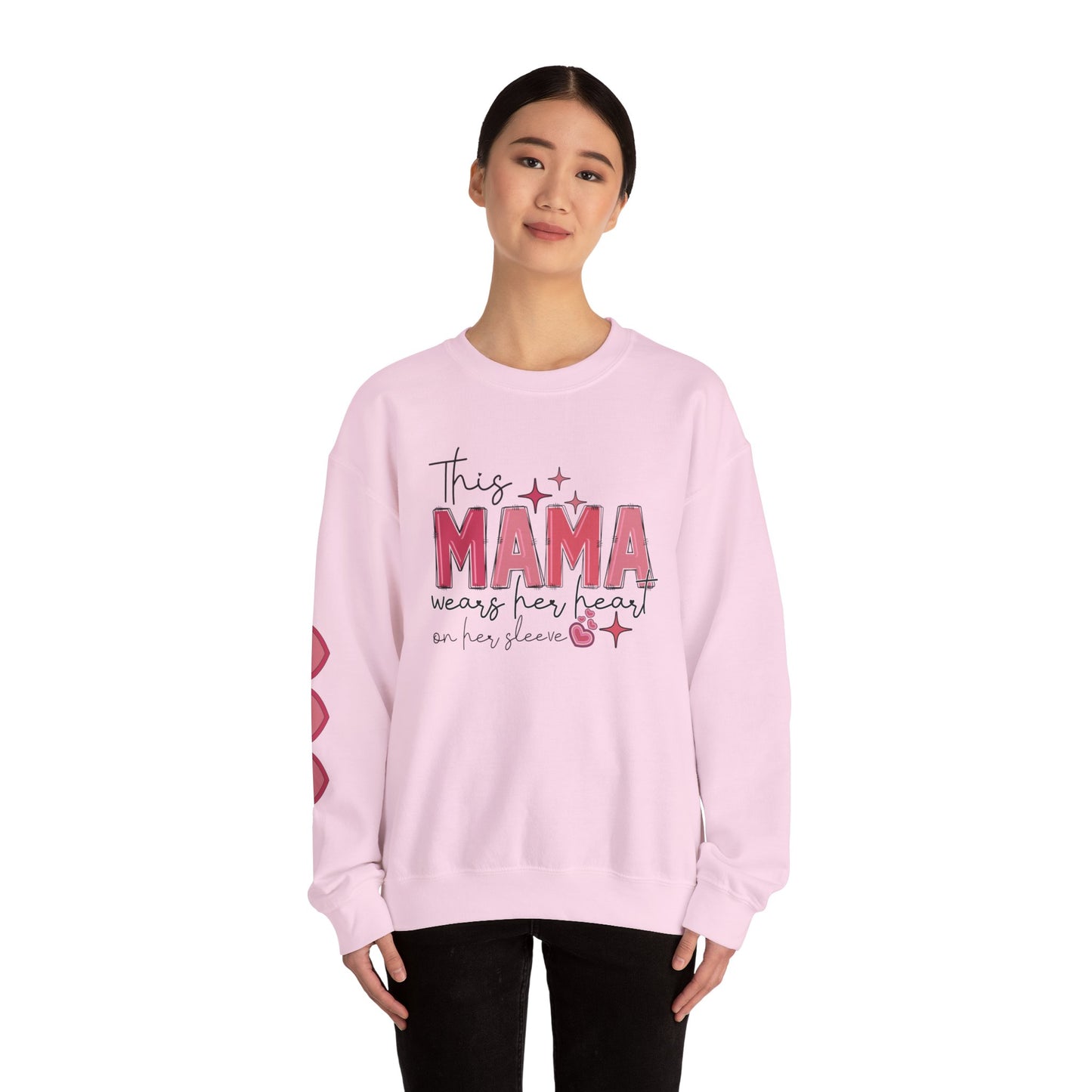 'This Mama Wears Her Heart on Her Sleeve' Sweatshirt