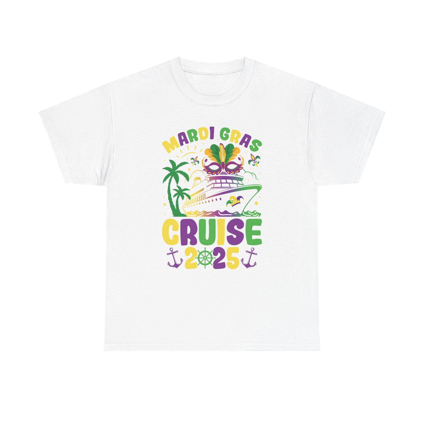 Mardi Gras Cruise 2025 Unisex Heavy Cotton Tee