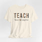 Teach, Love, Inspire Cheetah Print Unisex Short Sleeve Tee